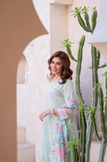 Signature | Seafoam Pearl — Premium Embroidered Lawn 3-Piece Unstitched Suit
