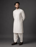 LA | Off-White Cotton Shalwar Kameez – Unstitched