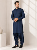 LA | Navy Blue Cotton Shalwar Kameez - Unstitched