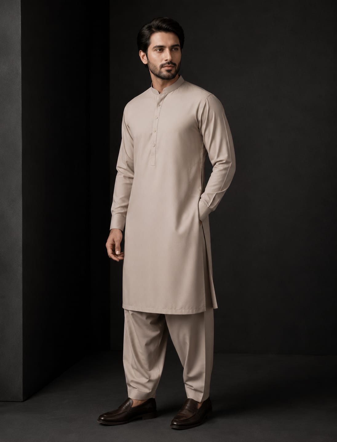 LA | Skin Tone Wash-and-Wear Shalwar Kameez - Unstitched