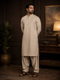 LA | Light Beige Cotton Shalwar Kameez - Unstitched