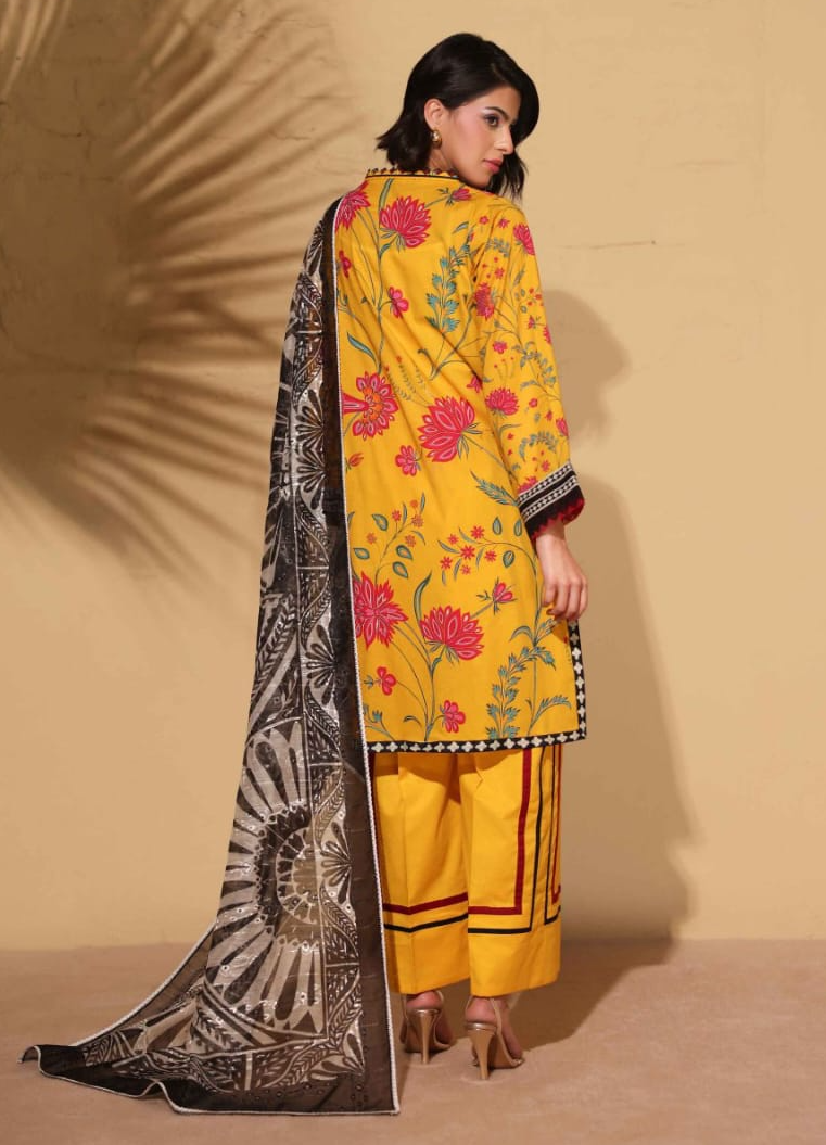 Heritage | Saffron Garden — Premium Embroidered Lawn 3-Piece Unstitched Suit