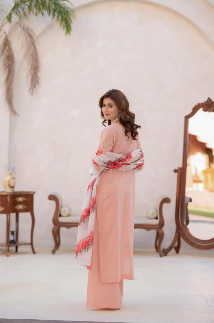 Signature | Rose Chikan — Premium Embroidered Lawn 3-Piece Unstitched Suit