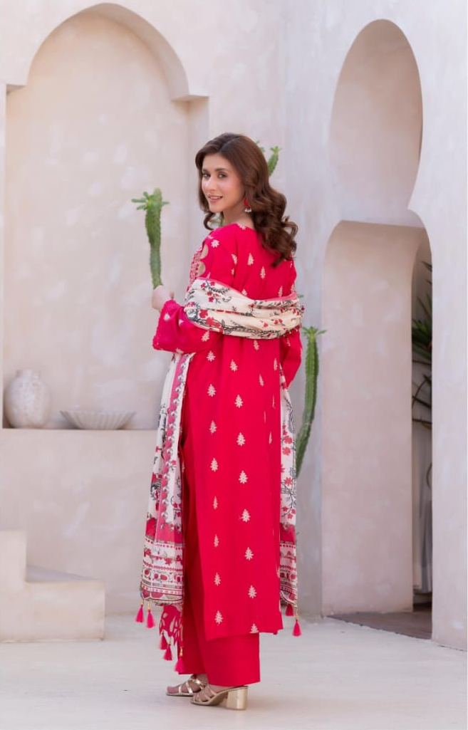 Signature | Ruby Paisley — Premium Embroidered Lawn 3-Piece Unstitched Suit