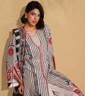 Heritage | Monochrome Bloom — Premium Embroidered Lawn 3-Piece Unstitched Suit