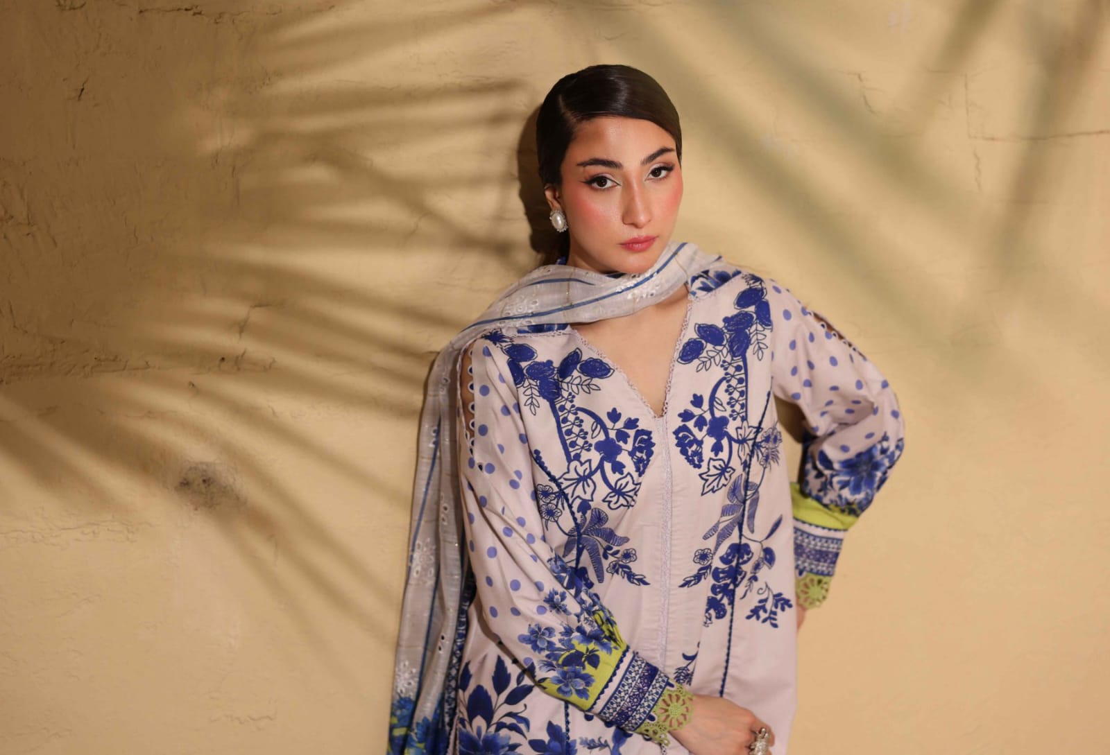 Heritage | Azure Bloom — Premium Embroidered Lawn 3-Piece Unstitched Suit